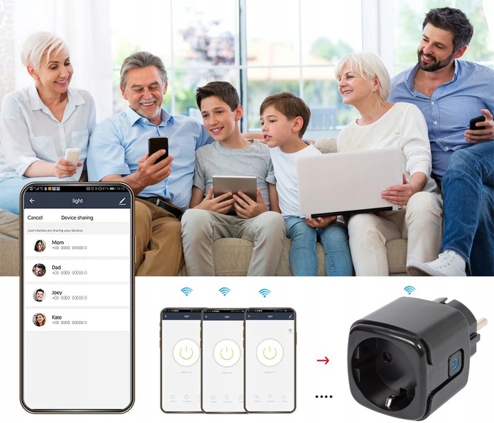 PROGRAMATOR CZASOWY GNIAZDKO GNIAZDO WiFi SMART TUYA WATOMIERZ 16A CZARNY