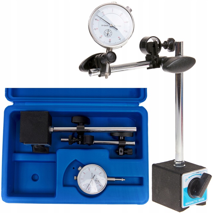 CZUJNIK ZEGAROWY STATYW MAGNETYCZNY 0-10MM+WALIZKA