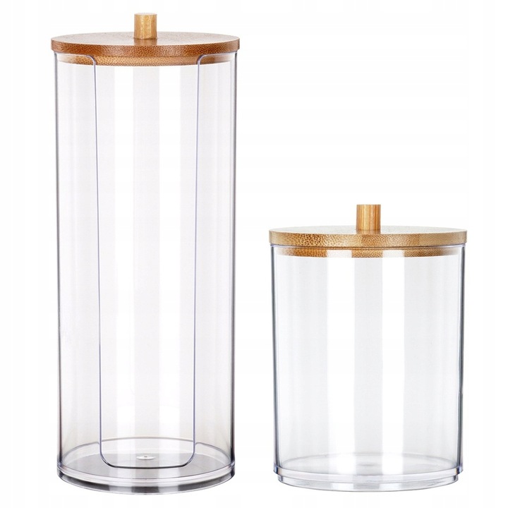 2x Pojemnik ŁAZIENKOWY organizer patyczki płatki kosmetyczne higieniczne