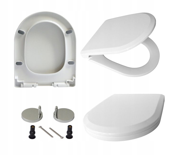 Deska sedesowa WC wolnoopadająca kształ U pokrywa klozetowa uniwersalna