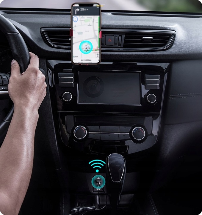 BASEUS TRANSMITER ADAPTER ODBIORNIK AUDIO BLUETOOTH AUX DO SAMOCHODU