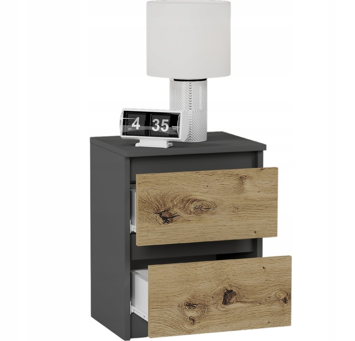 Szafka nocna komoda stolik 40cm R-2 ANTRACYT MIX ARTISAN