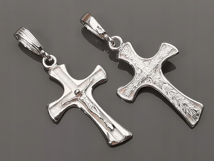 SREBRNY KRZYŻYK z JEZUSEM KRZYŻYK z PASYJKĄ