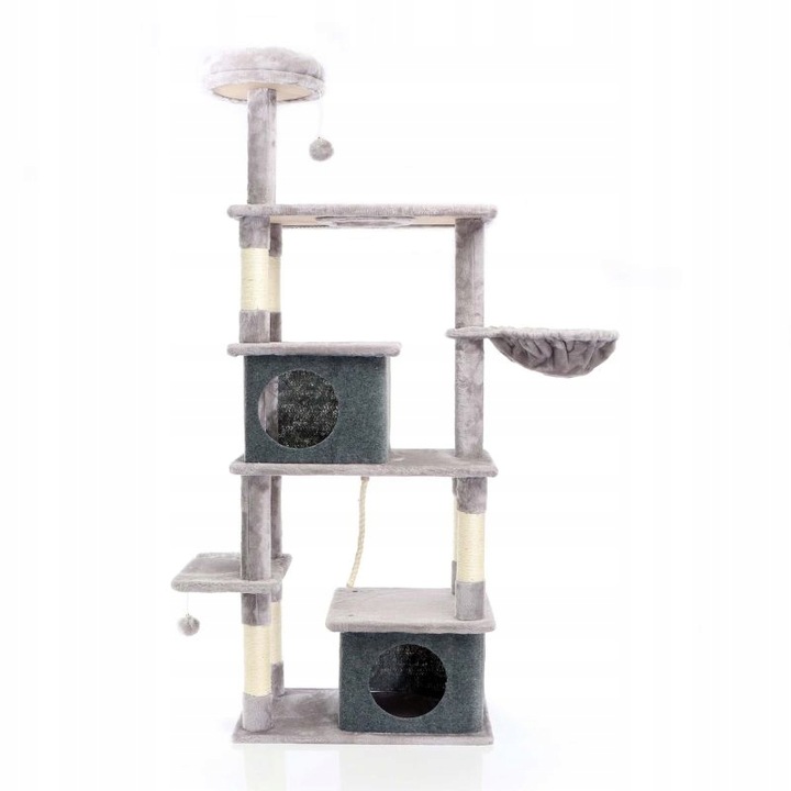 WYSOKI DRAPAK DLA KOTÓW KOTA LEGOWISKO XL WIEŻA LEŻAK ZABAWKA PIŁKA I DOMKI