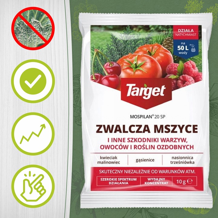 TARGET MOSPILAN 20SP ŚRODEK NA MSZYCE SZKODNIKI WARZYW OWOCÓW ROŚLIN