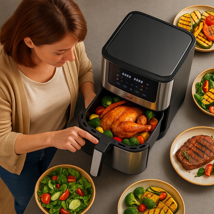 Frytkownica Beztłuszczowa AirFryer VOKSAR K11 XXL 8L 12w1 1800W +