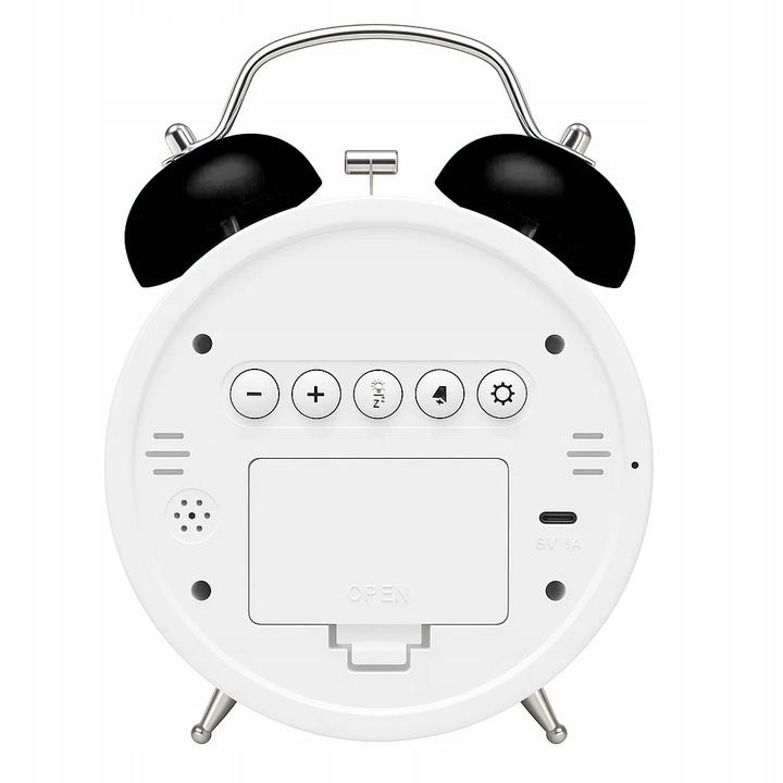 Zegar Budzik Alarm LED Cyfrowy Klasyczny Czarny Retro Tryb Nocny