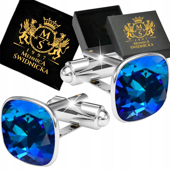 Spinki do Mankietów Koszuli Srebrne Męskie Stal Szlachetna 316L na Prezent