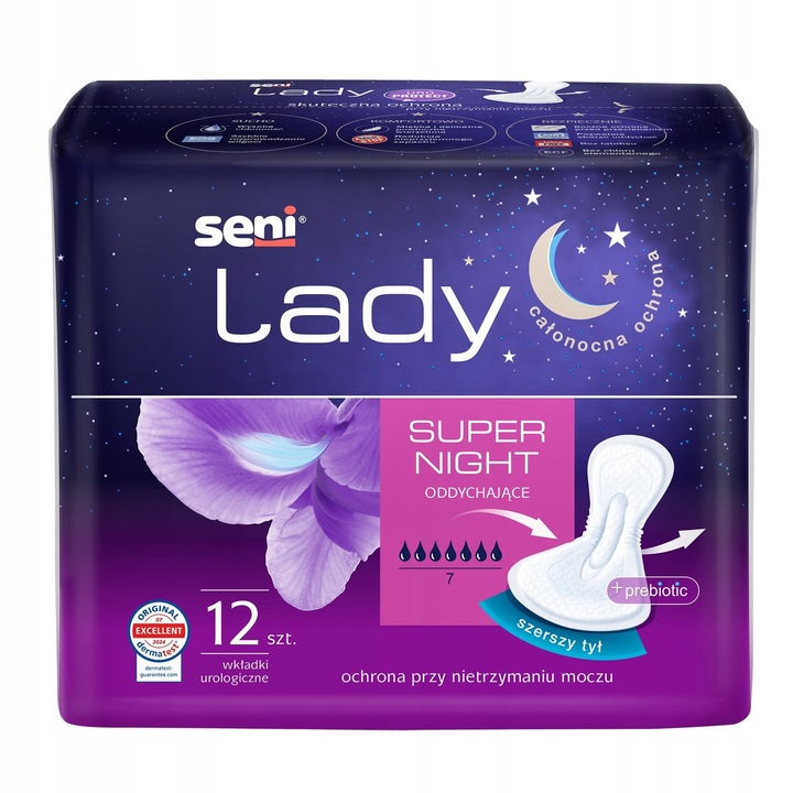 SENI LADY SUPER NIGHT Wkładki urologiczne SENI NA NOC dla kobiet 12szt.