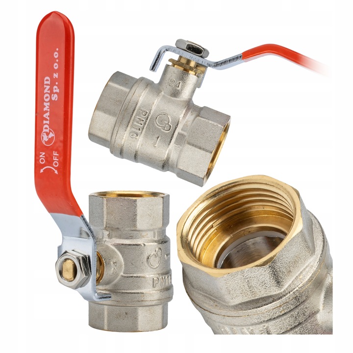 ZAWÓR KULOWY KUREK Ø 1'' CAL WW DN25 DŁAWIK RĄCZKA MOSIĘŻNY SOLIDNY