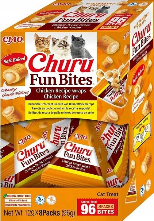 Inaba Ciao Churu Fun Bites Chicken Recipe Przysmak dla kota 8x12g
