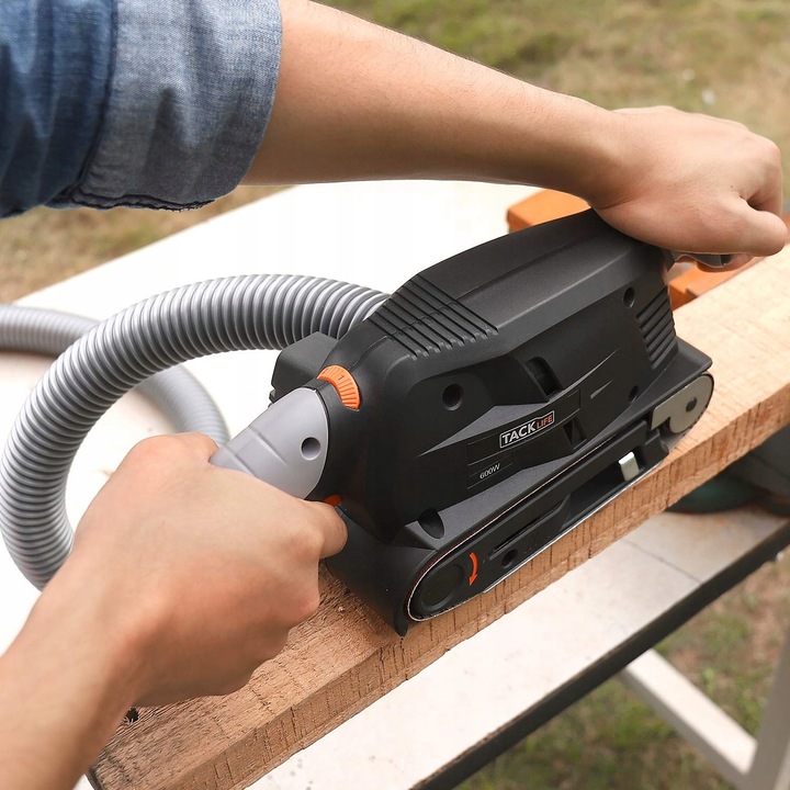 Tacklife B10 szlifierka taśmowa taśmówka 600W z regulacją + zestaw