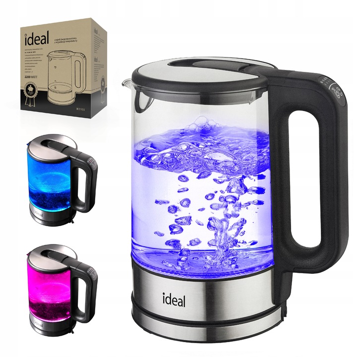 Czajnik elektryczny Ideal IK1103 2200 W 1,7 l czarny