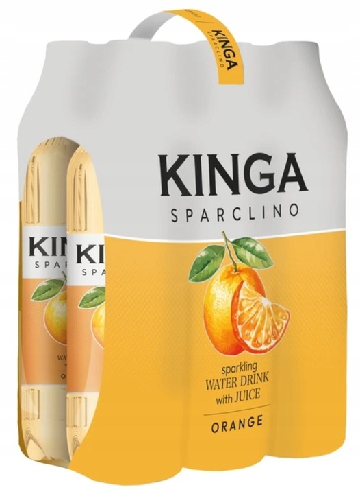 KINGA PIENIŃSKA SPARCLINO POMARAŃCZ Napój gazowany ORANGE PET 6x1L zgrzewka