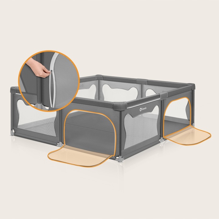 Kojec dla dziecka łóżeczko DUŻY PLAC ZABAW 207x187 cm Lionelo Willow