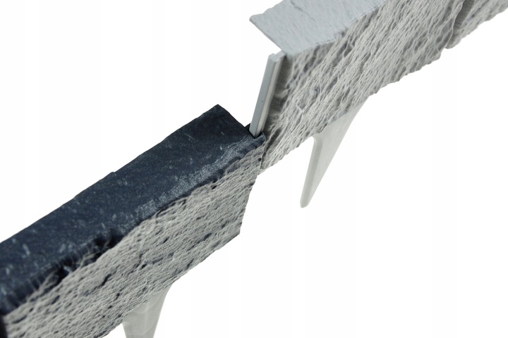 390 cm Piękna PALISADA OGRODOWA Szeroki Rant STEIN Kamień Łupany