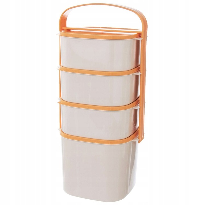 Menażka OBIADOWA 4-poziomowa piętrowa do przenoszenia żywności obiadów