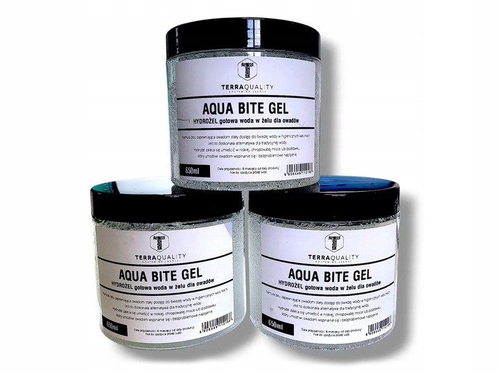 Hydrożel, woda w żelu dla owadów, karaczany, świerszcze - gotowy żel 650ml