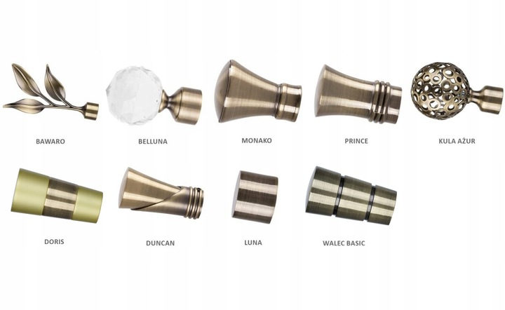 KARNISZ POJEDYNCZY 200 CM 19 MM CICHE KÓŁKA 3 KOLORY WYBÓR ZAKOŃCZEŃ