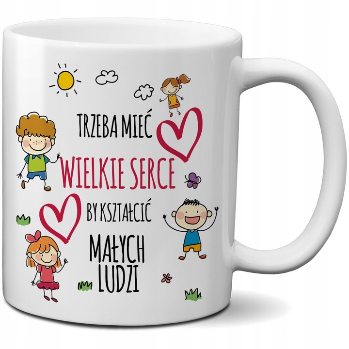 KUBEK DLA NAUCZYCIELA PREZENT NA KONIEC SZKOŁY TRZEBA MIEĆ WIELKIE SERCE