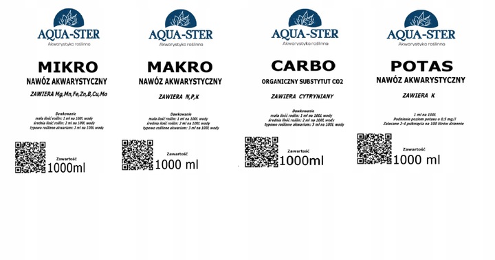 4x1000ml MIKRO, MAKRO, CARBO, POTAS