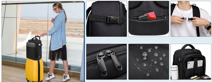 Plecak RYANAIR podróżny 40x25x20 do samolotu lekki bagaż podręczny Solidny