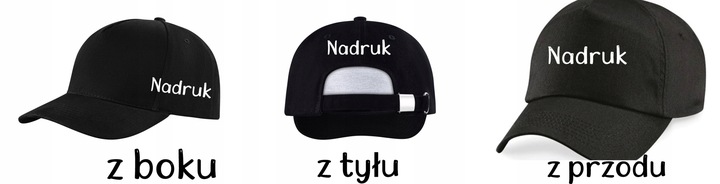Czapka z daszkiem z WŁASNYM NADRUKIEM LOGO NAPIS