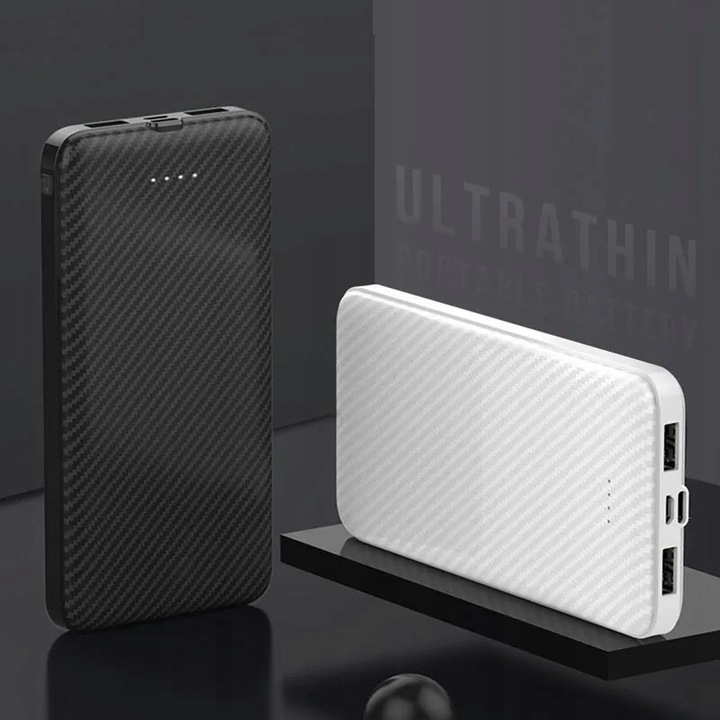 POWERBANK 10000 mAh 2x USB + USB MICRO USB TYP-C 10W