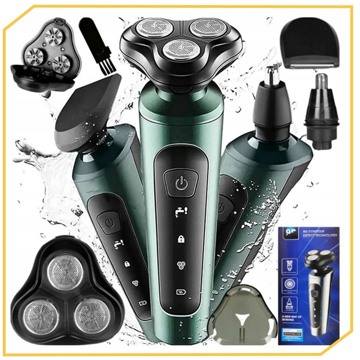 GOLARKA MĘSKA MASZYNKA TRYMER 4W BRODY WŁOSÓW BEZPRZEWODOWA DO GOLENIA