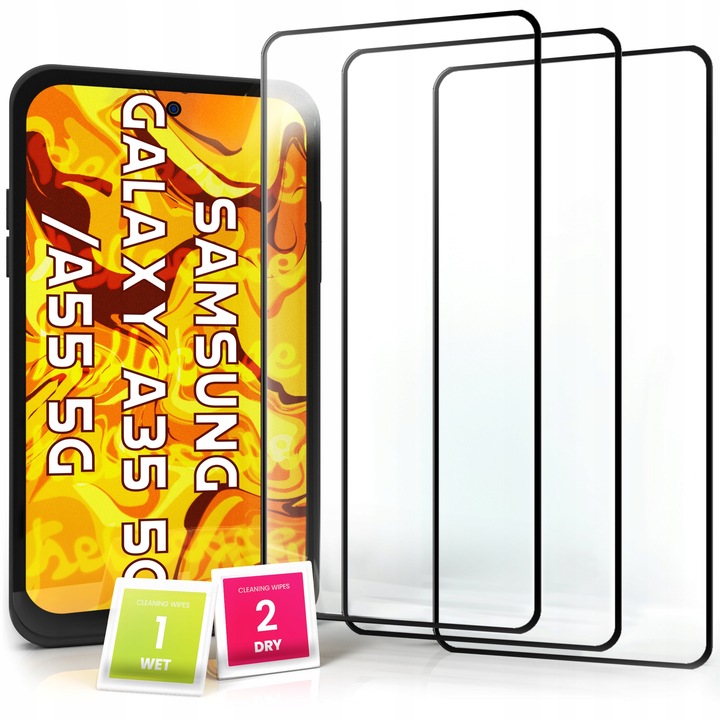 3-PAK Szkło Hartowane do Samsung Galaxy A35 5G / A55 5G (9H, 5D)