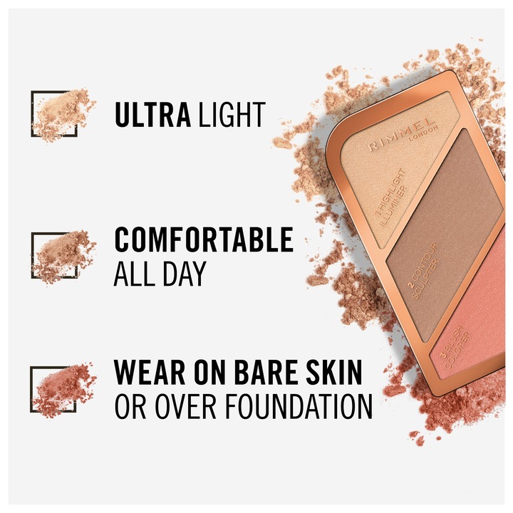 Rimmel Sculpting Palette 002 Coral Glow paletka cieni