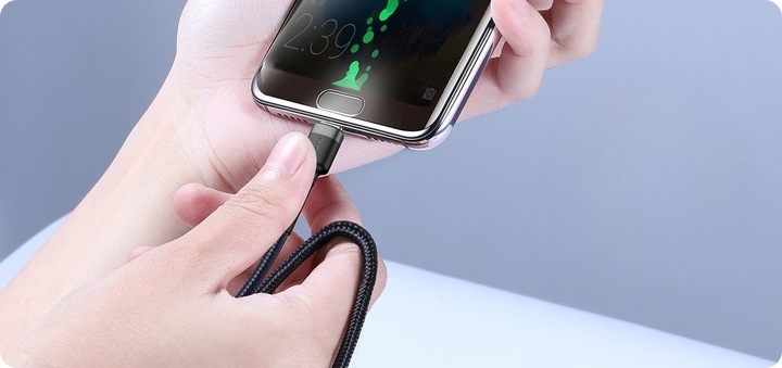 BASEUS MOCNY KABEL USB-C SZYBKIE ŁADOWANIE TYP-C TYPE-C PD 60W QC 3.0 2M