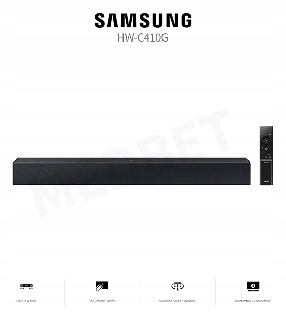 MULTIMEDIALNY SOUNDBAR SAMSUNG HW-C410 2.0 BLUETOOTH USB MP3 NFC PILOT