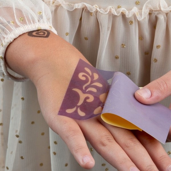 Kidea Markery Brokatowe do tatuażu z szablonami x 2 zestawy 6 kolorów