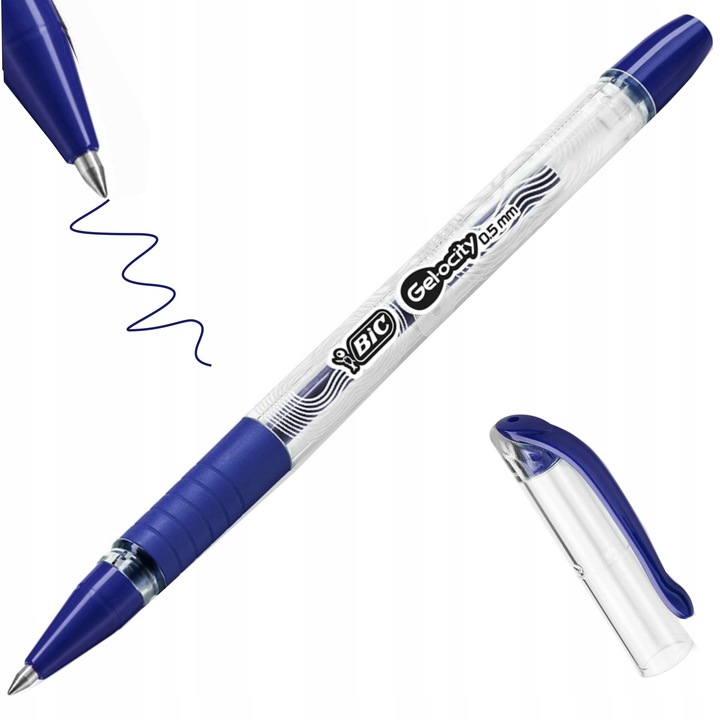 BIC GEL-OCITY STIC Długopis żelowy ze skuwką 0.5mm niebieski 10 SZTUK