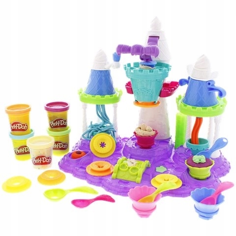 Ciastolina PLAY-DOH MAGICZNA LODZIARNIA TĘCZOWE LODY UNICORN 4 tuby 8 kolor