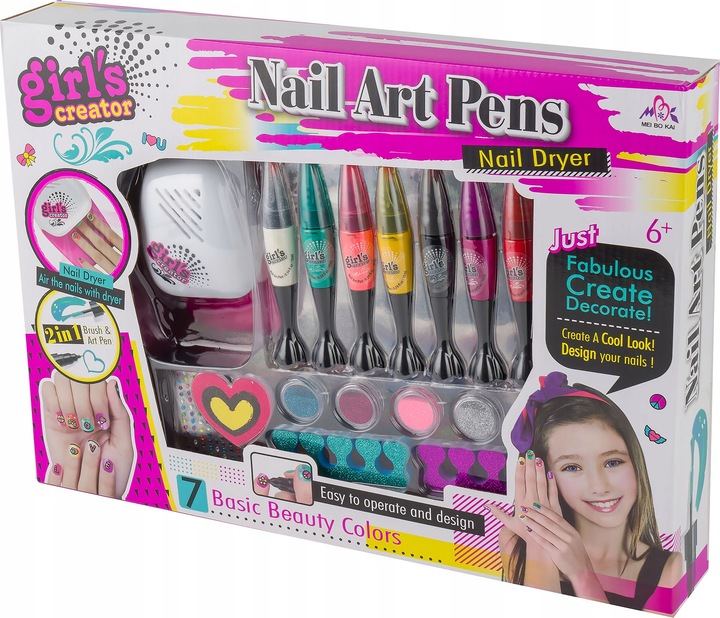 Zestaw do malowania paznokci manicure dziewczynek