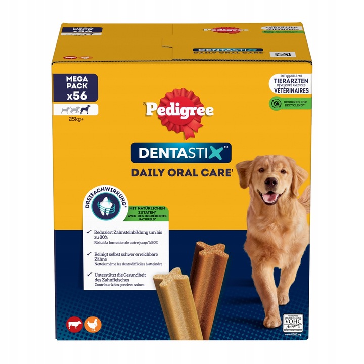 PEDIGREE DentaStix przysmaki dentystyczne dla psa duże rasy 56 szt. 8x270 g