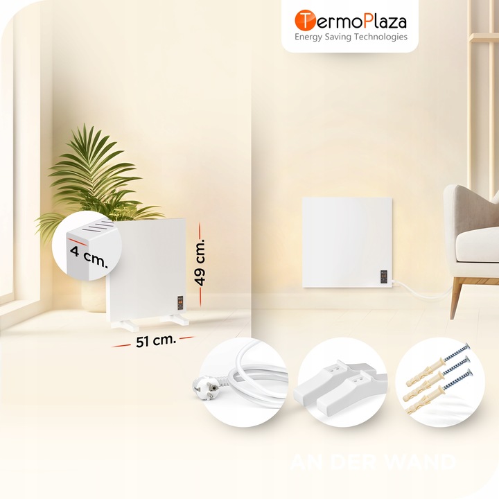 Grzejnik elektryczny podczerwień 270W 7m energooszczędny promiennik