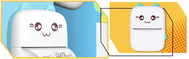 Mini Drukarka Termiczna DRUKUŚ ORYGINALNY Do Zdjęć Przenośna + 11 ROLEK