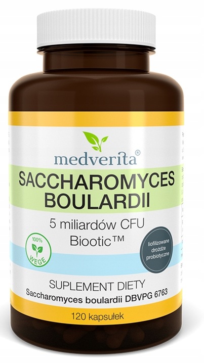 Medverita Saccharomyces Probiotyk Jelita 5 mld CFU 120kaps