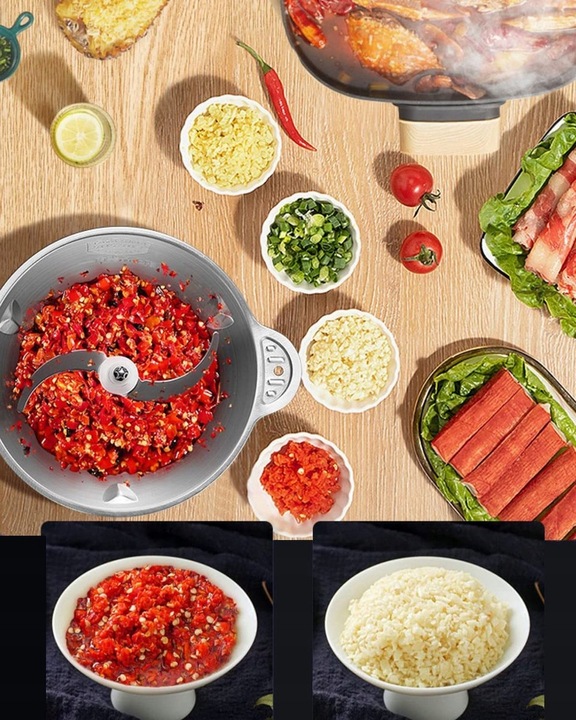 ROZDRABNIACZ DO ŻYWNOŚCI 2 PRĘDKOŚCI 1.8L SIEKACZ DO OWOCÓW WARZYW