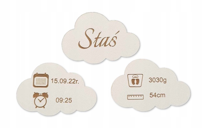 Lampka nocna LED CHMURKA -Gwiazdki z imieniem