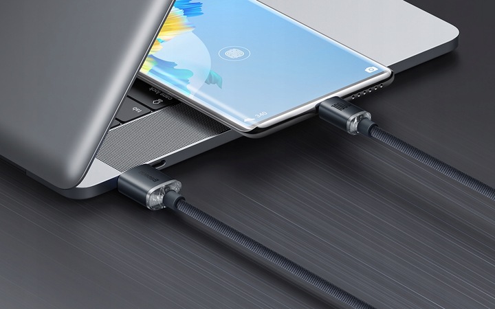 WZMACNIANY KABEL PRZEWÓD BASEUS USB USB-C 100W 6A 2M SZYBKIE ŁADOWANIE