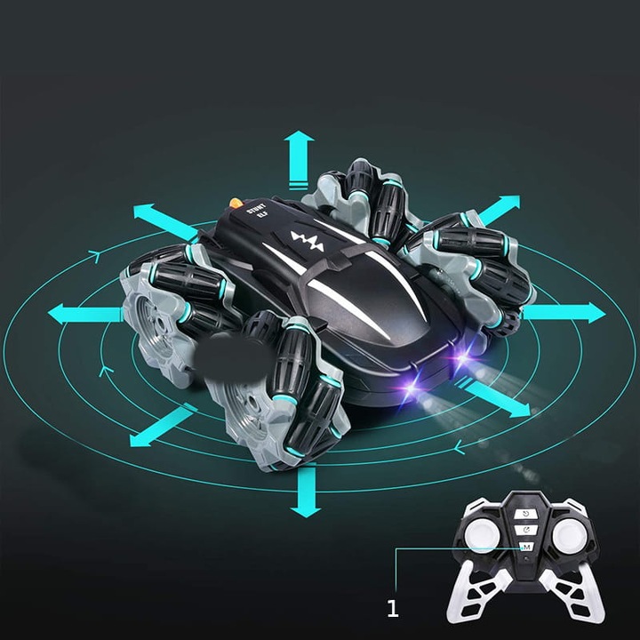 SAMOCHÓD ZDALNIE STEROWANY RĘKĄ GESTAMI AUTO RC PILOT OPASKA 4X4 LED