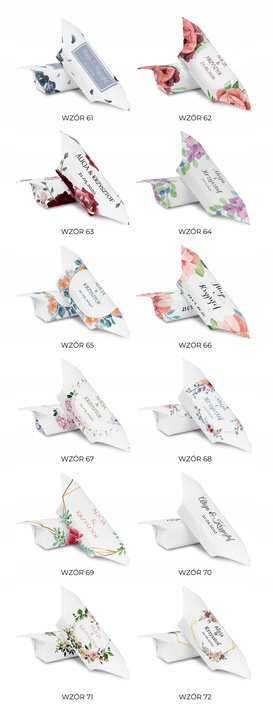 KRÓWKI Ślubne personalizowane PODZIĘKOWANIA dla gości ŚLUB 1KG wesele