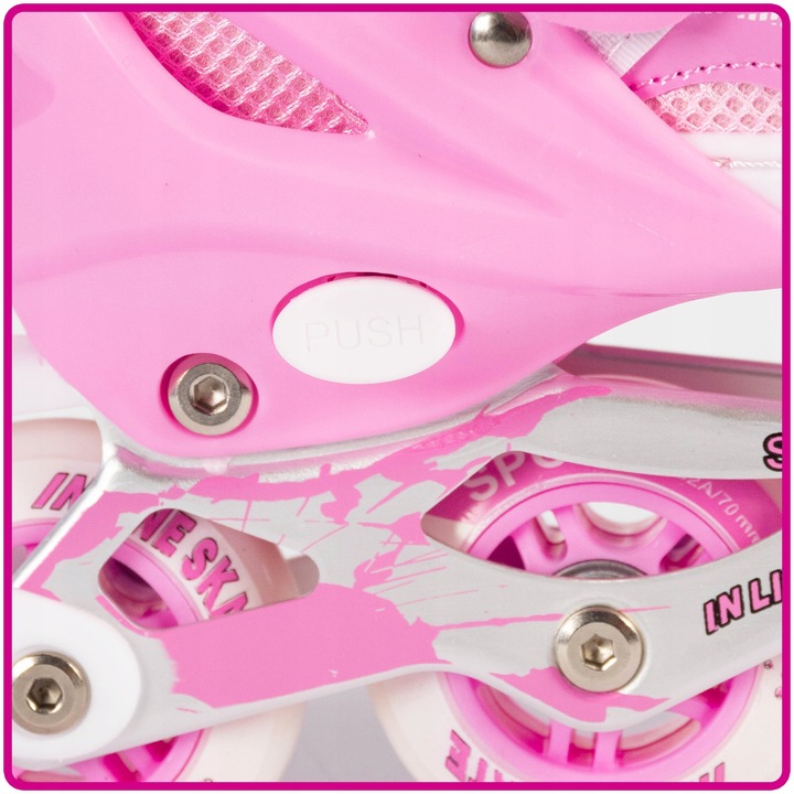 ROLKI REGULOWANE DLA DZIECI DZIEWCZYNKI 38-41 RÓŻOWE DZIECIĘCE MŁODZIEŻOWE