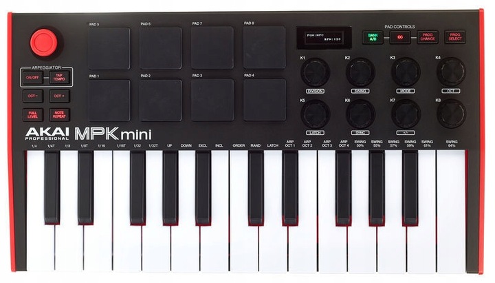 Akai MPK Mini MK3 Klawiatura sterująca USB + Software MPC Beats CMP Starter