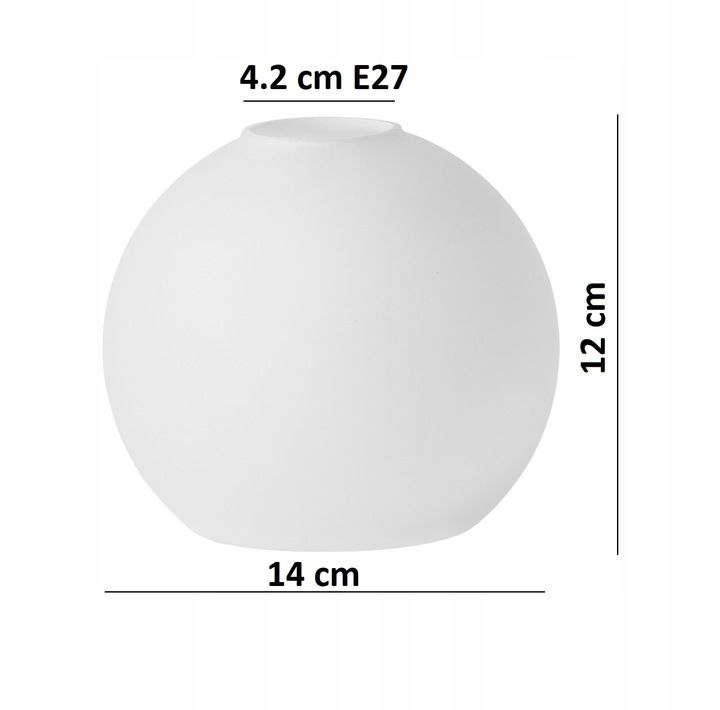 Klosz Kula Mleczna do Lamp Żyrandoli Kinkietów E27