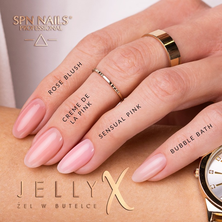 Żel Kamuflujący w Butelce JellyX Bubble Bath Gęsty Jasny Róż 8 ml SPN